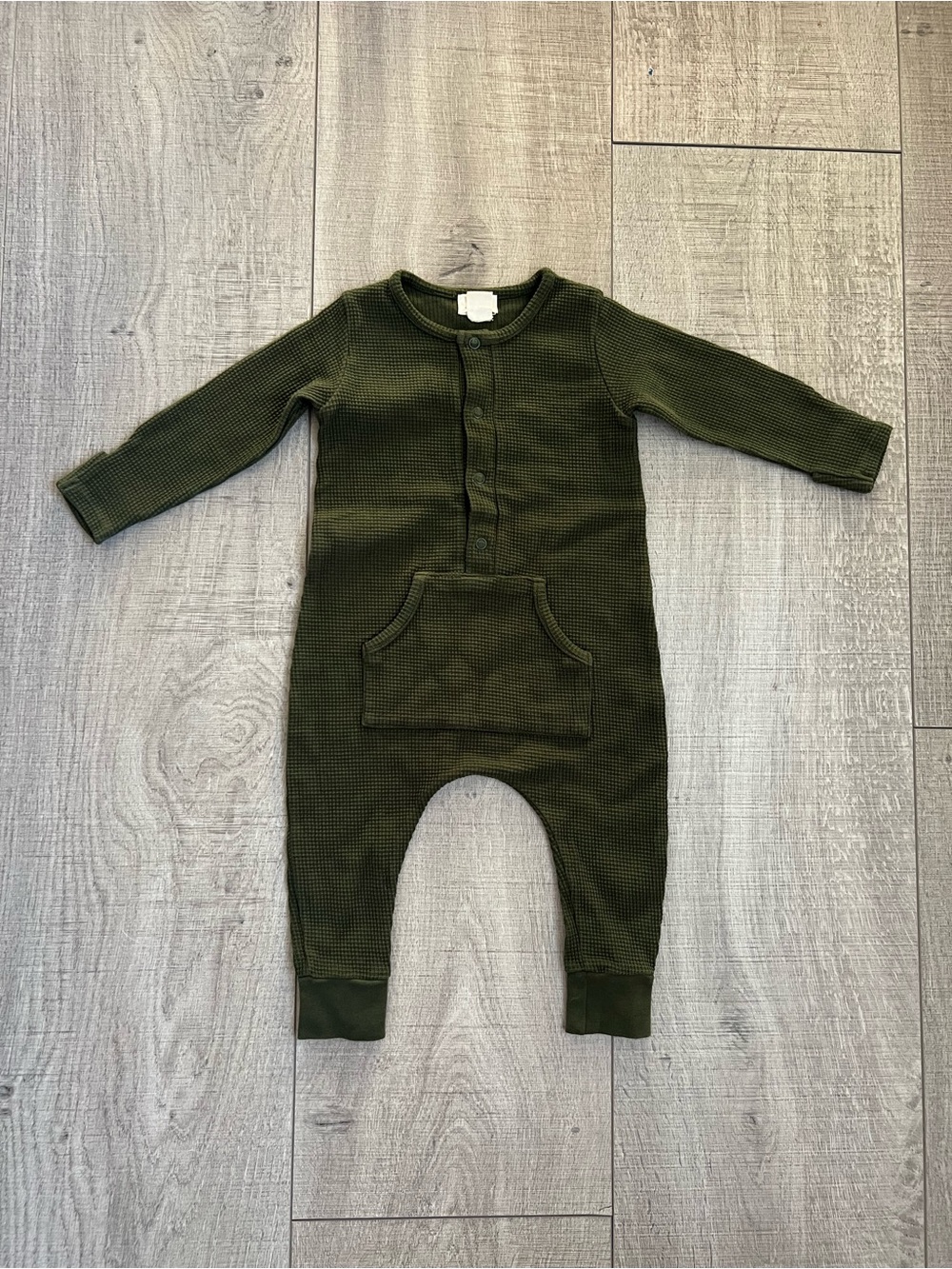 The Simple Folk Long John in Olive 9-12 Months NWOT